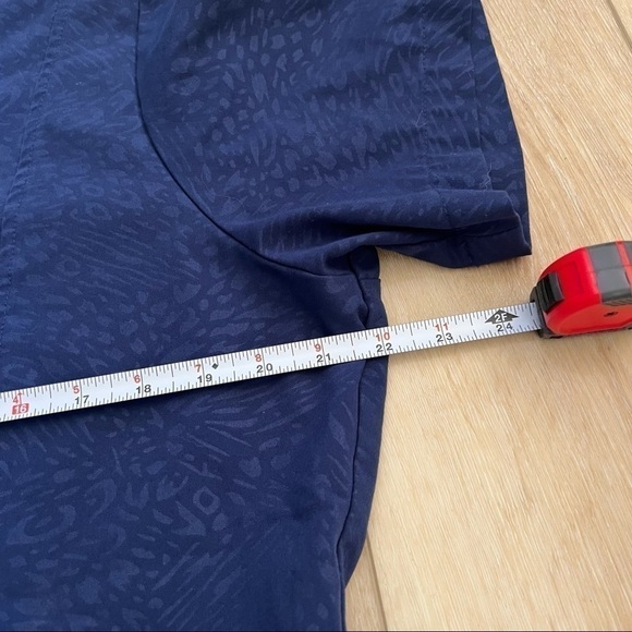 2 medical scrub tops, XL, blue animal print Jockey, white print Serene Uniforms - Picture 9 of 10